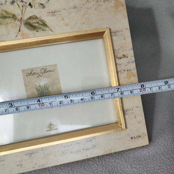 NEW Cheri Blum Gold Hydrangea Photo Frame Floral Garden Fetco - Picture 4 of 9